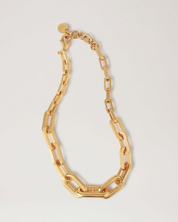 Gold plated brass deals necklace