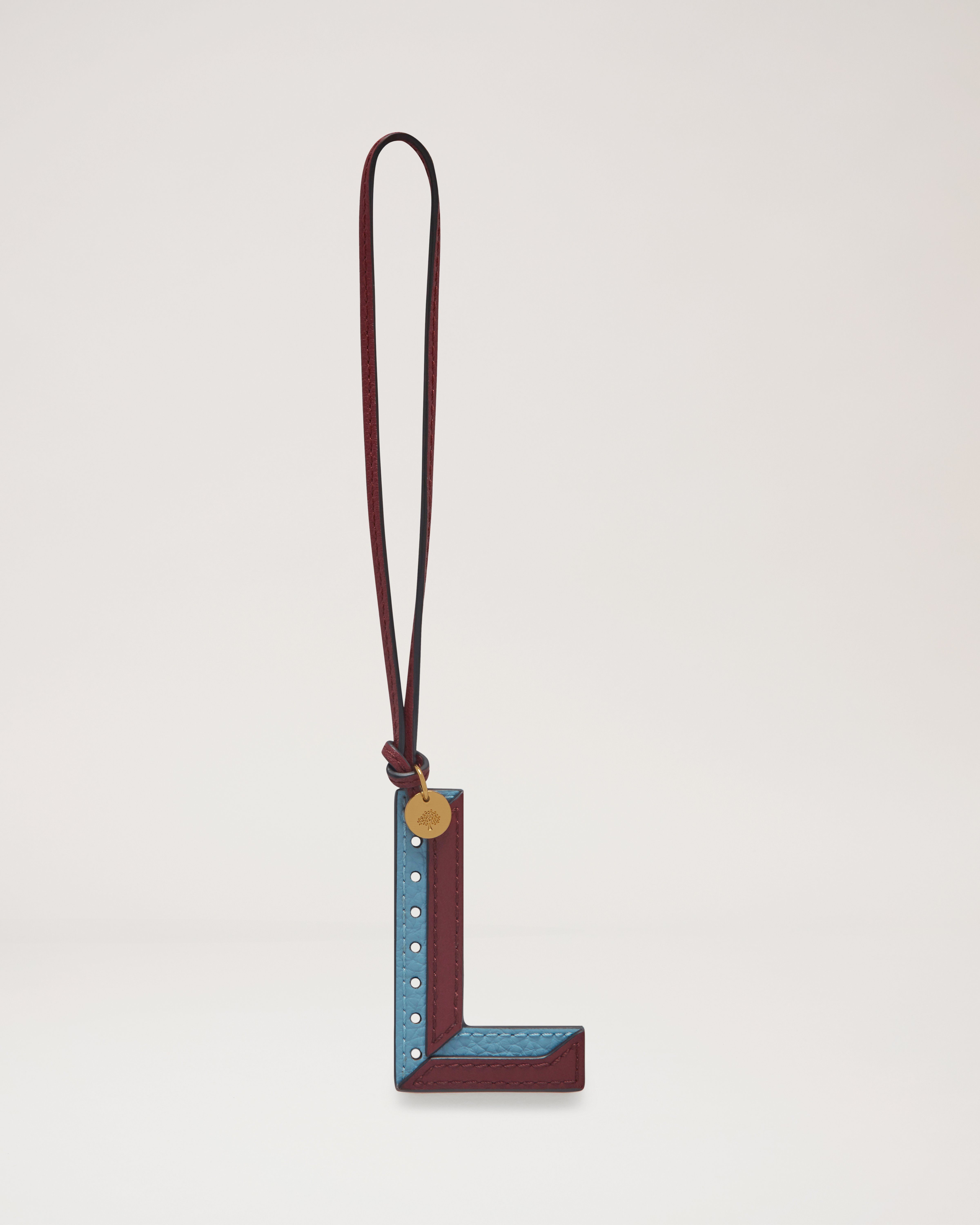 Bi-Colour Leather Keyring - L