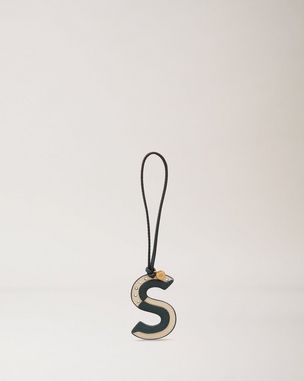 Bi-Colour Leather Keyring - S