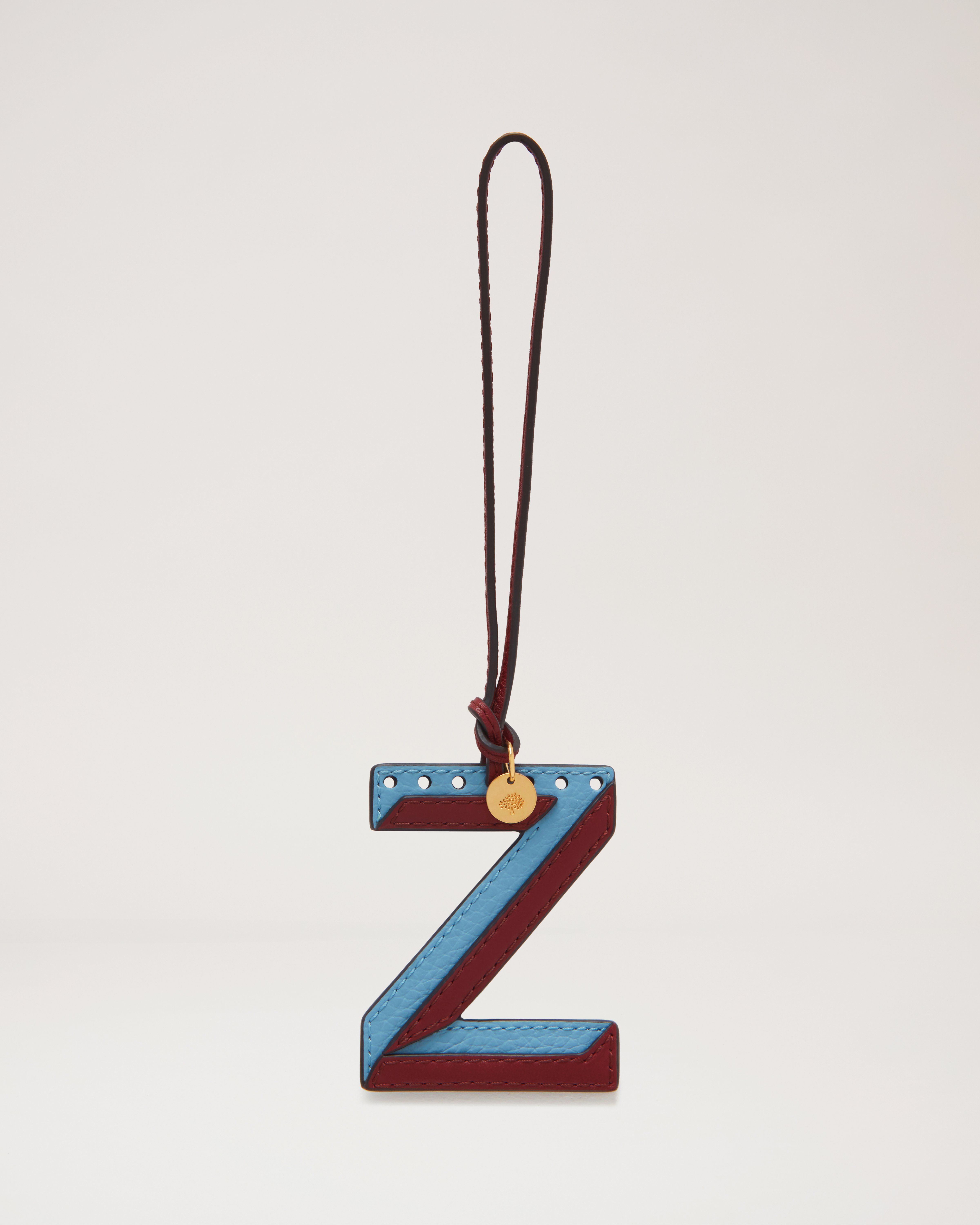 Bi-Colour Leather Keyring - Z