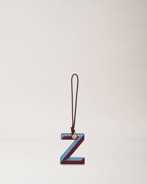 Bi-Colour Leather Keyring - Z