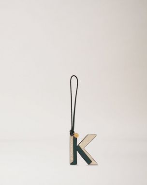 Bi-Colour Leather Keyring - K