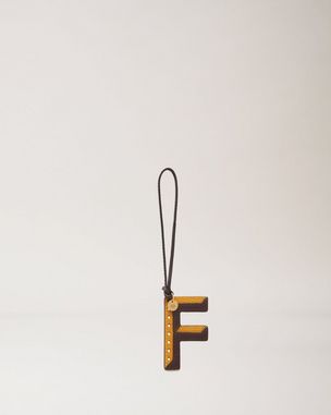 Bi-Colour Leather Keyring - F