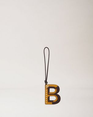 Bi-Colour Leather Keyring - B