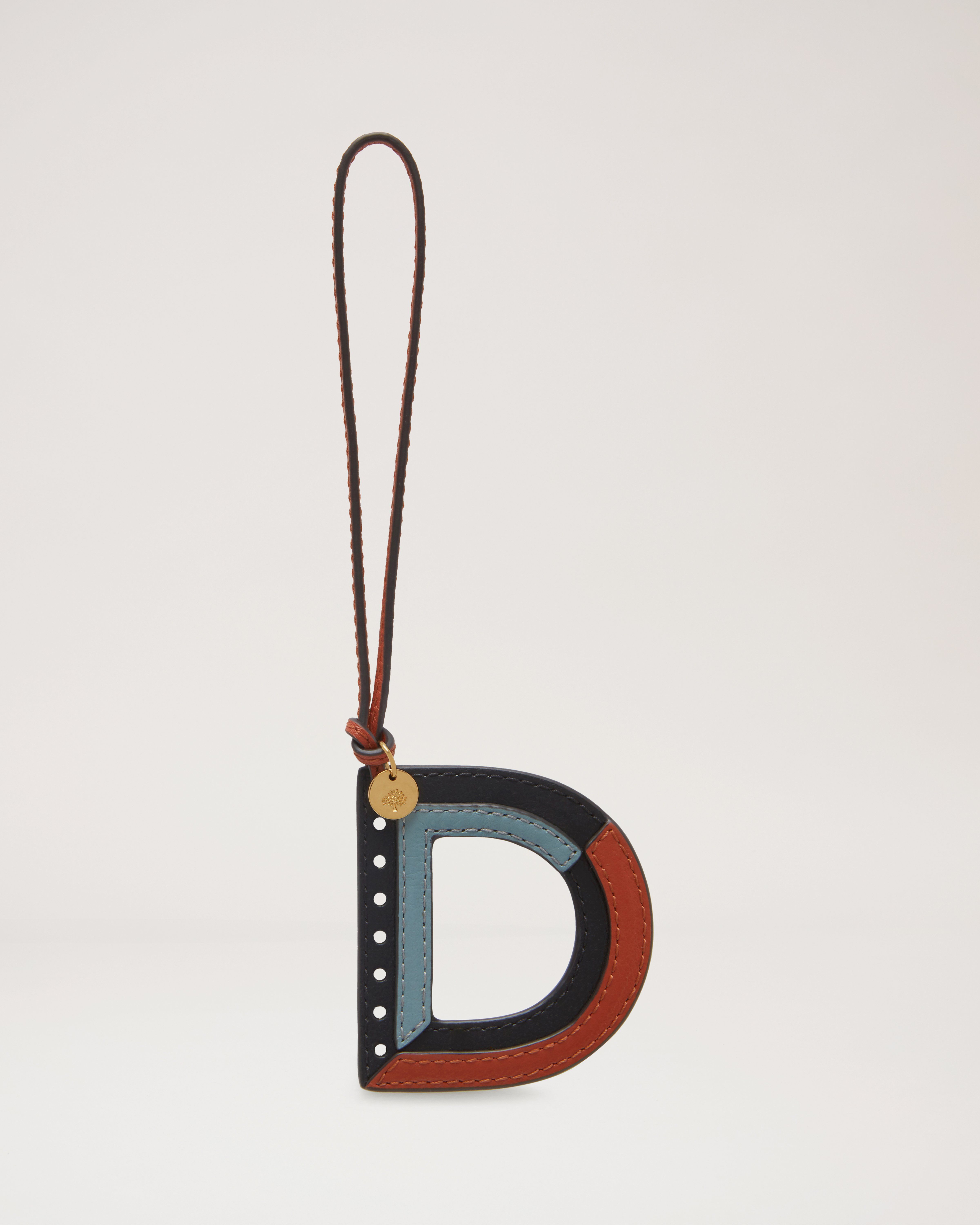 Tri-Colour Leather Keyring - D