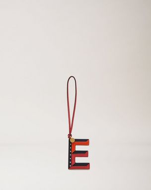 쓰리 컬러 레더 키링 - E