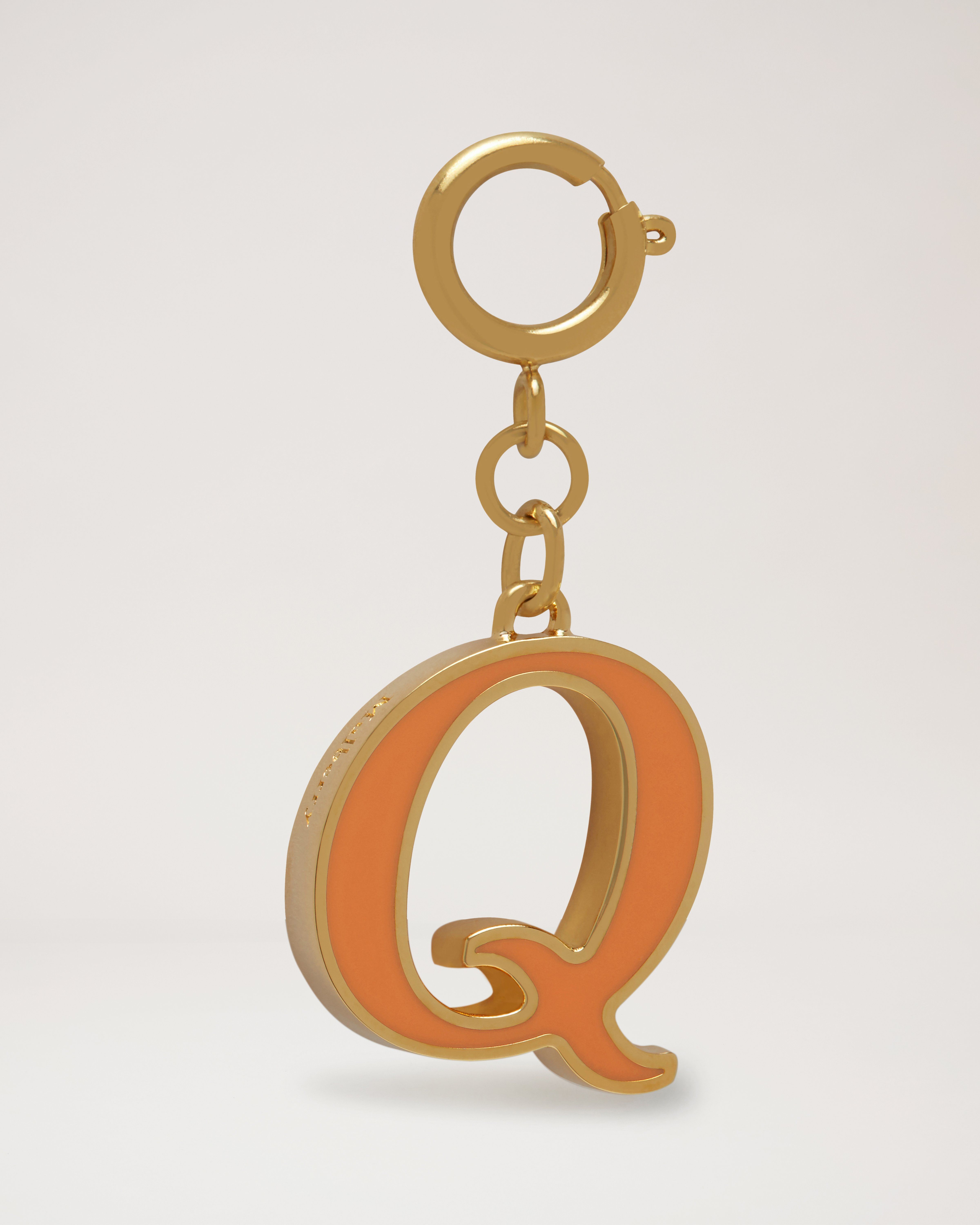 Orange Emaille Metall Personalisation | Mulberry Schlüsselanhänger & | Q in |