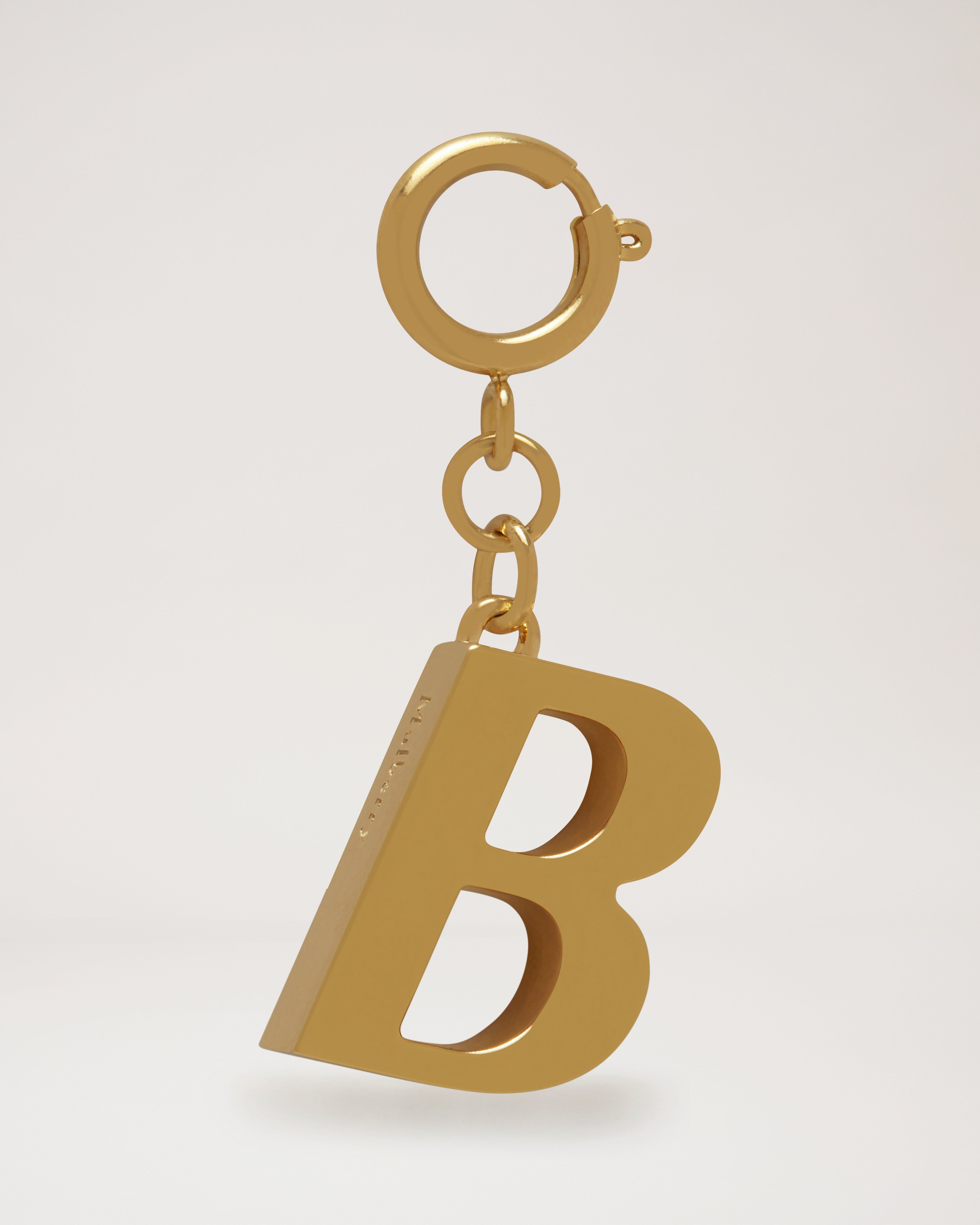 Alphabet Brass Keyring - B