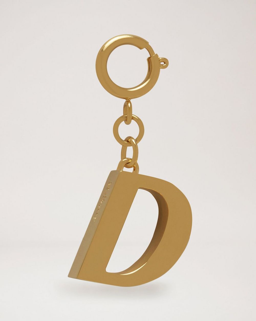 Authentic Christian Dior Silver KEY Ring Charm Dior letter Keychain -f0305