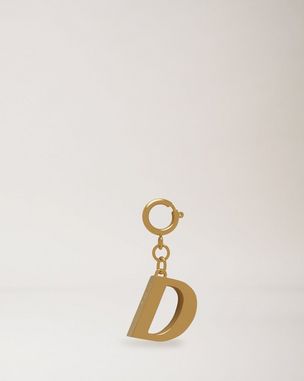 Alphabet Brass Keyring - D