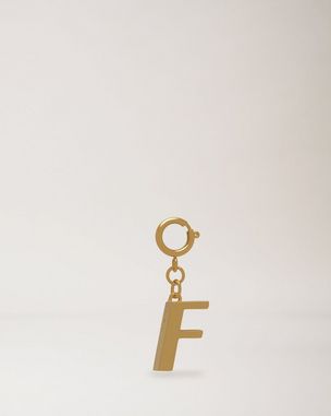 Alphabet Brass Keyring - F