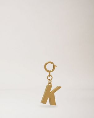 Alphabet Brass Keyring - K