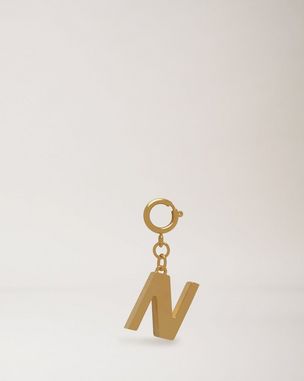 Alphabet Brass Keyring - N