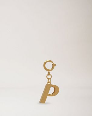 Alphabet Brass Keyring - P