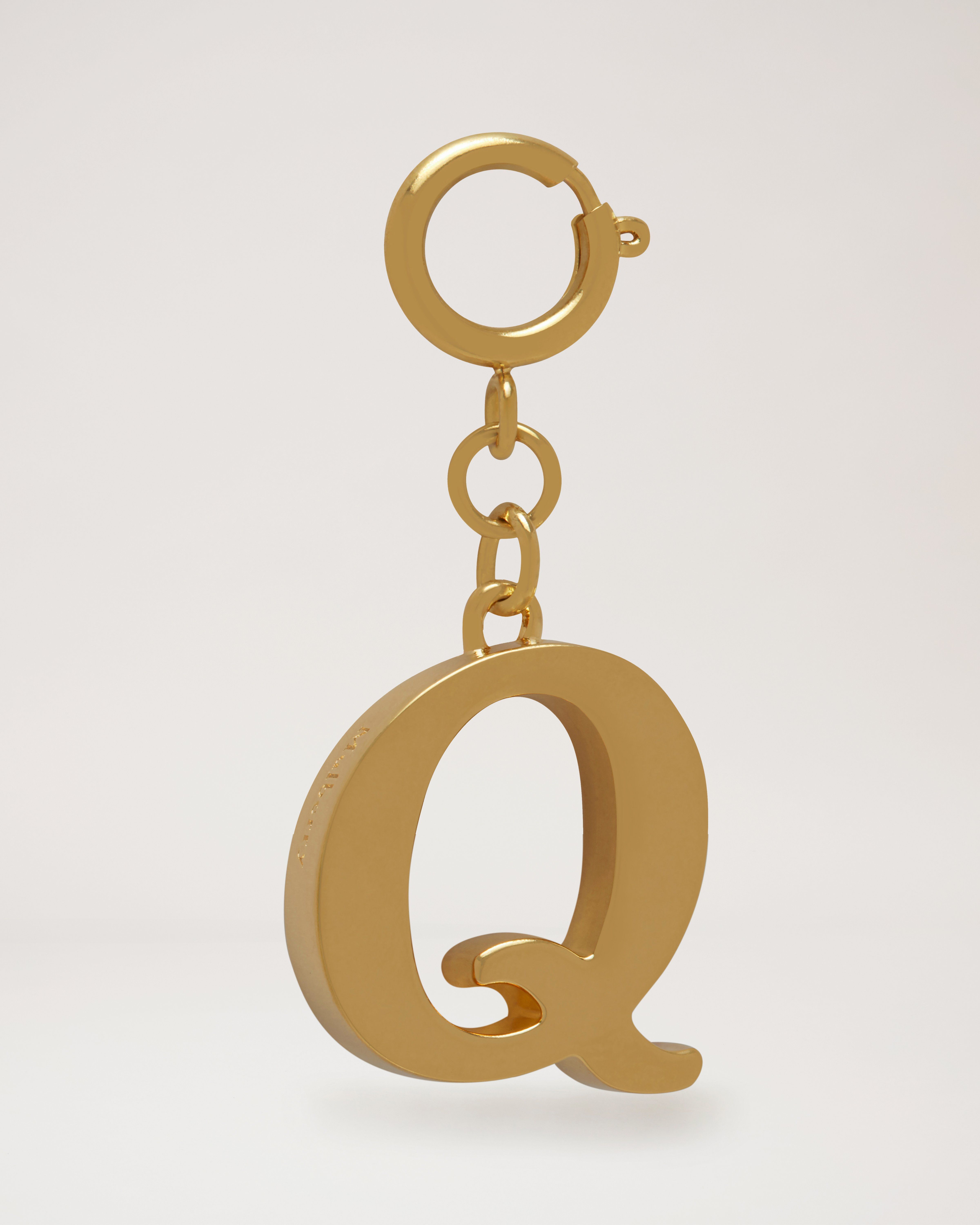 Alphabet Brass Keyring - Q