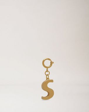 Alphabet Brass Keyring - S