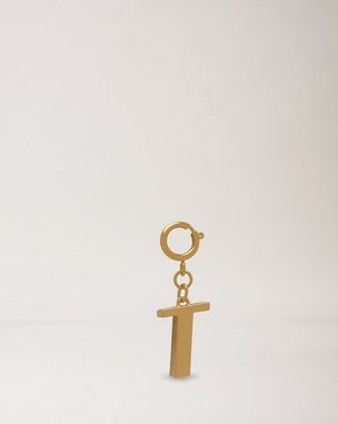 Alphabet Brass Keyring - T