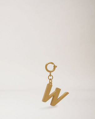 Alphabet Brass Keyring - W