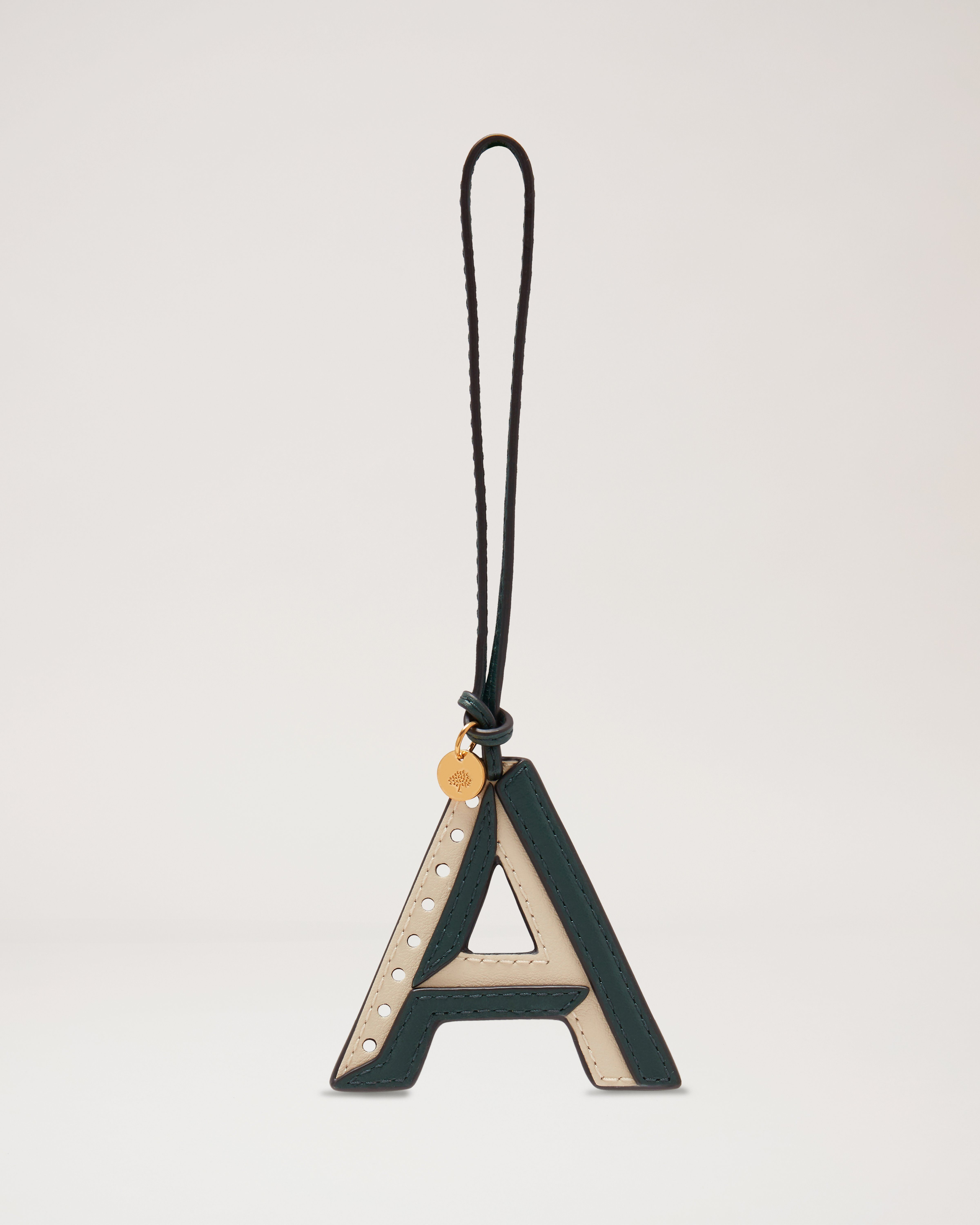 Bi-Colour Leather Keyring- A