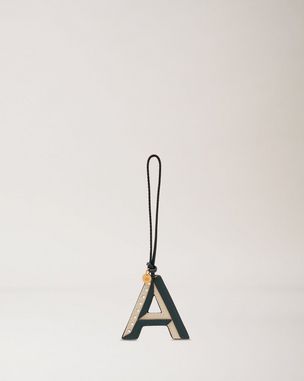 Bi-Colour Leather Keyring- A