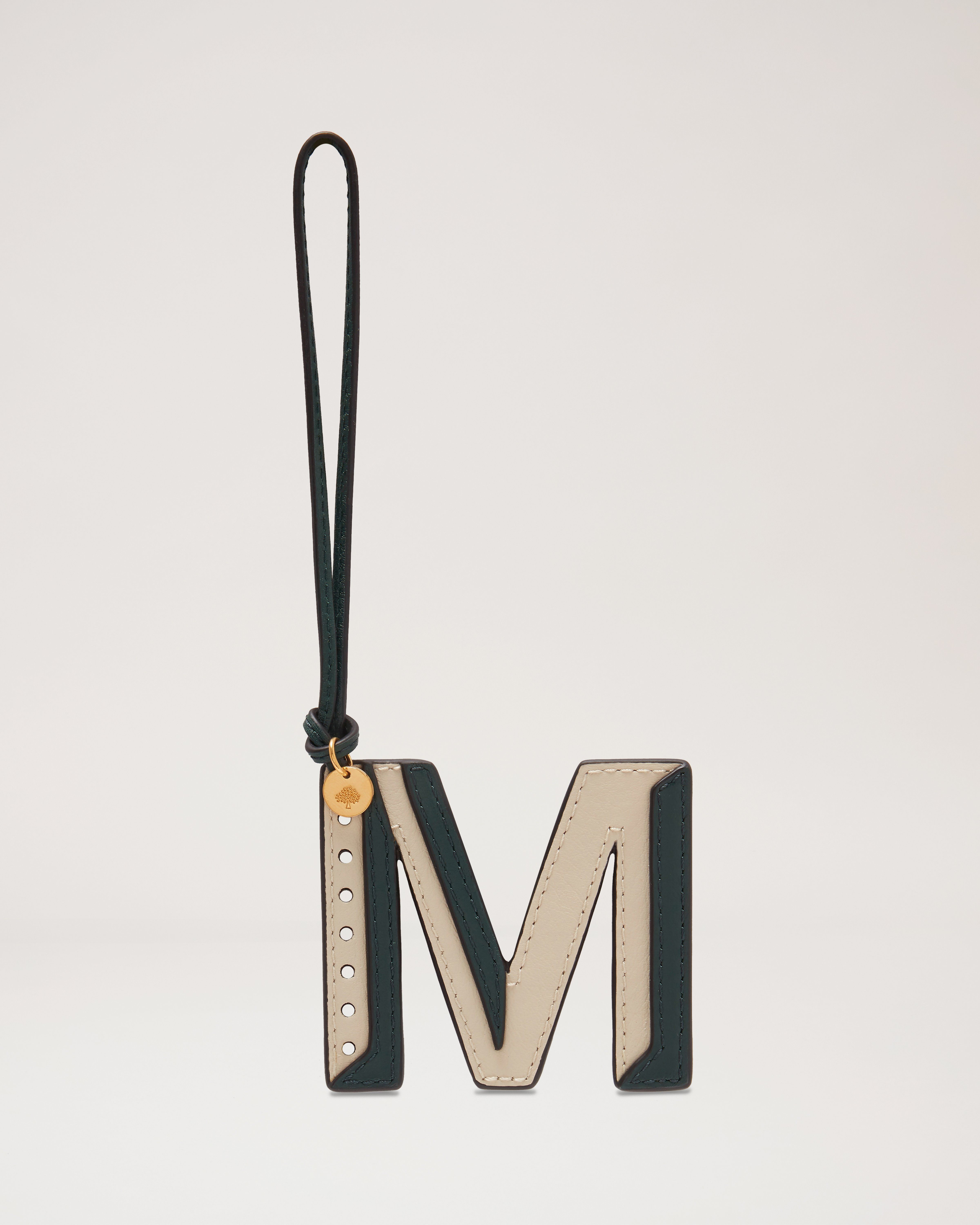 Bi-Colour Leather Keyring- M
