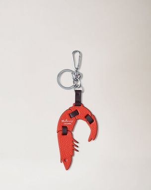 Schlüsselanhänger Q | Metall & Emaille in Orange | Personalisation |  Mulberry | Schlüsselanhänger
