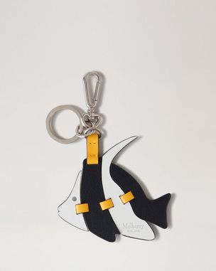 puzzle-keyring-angel-fish-black-white-double-yellow-mixed-material