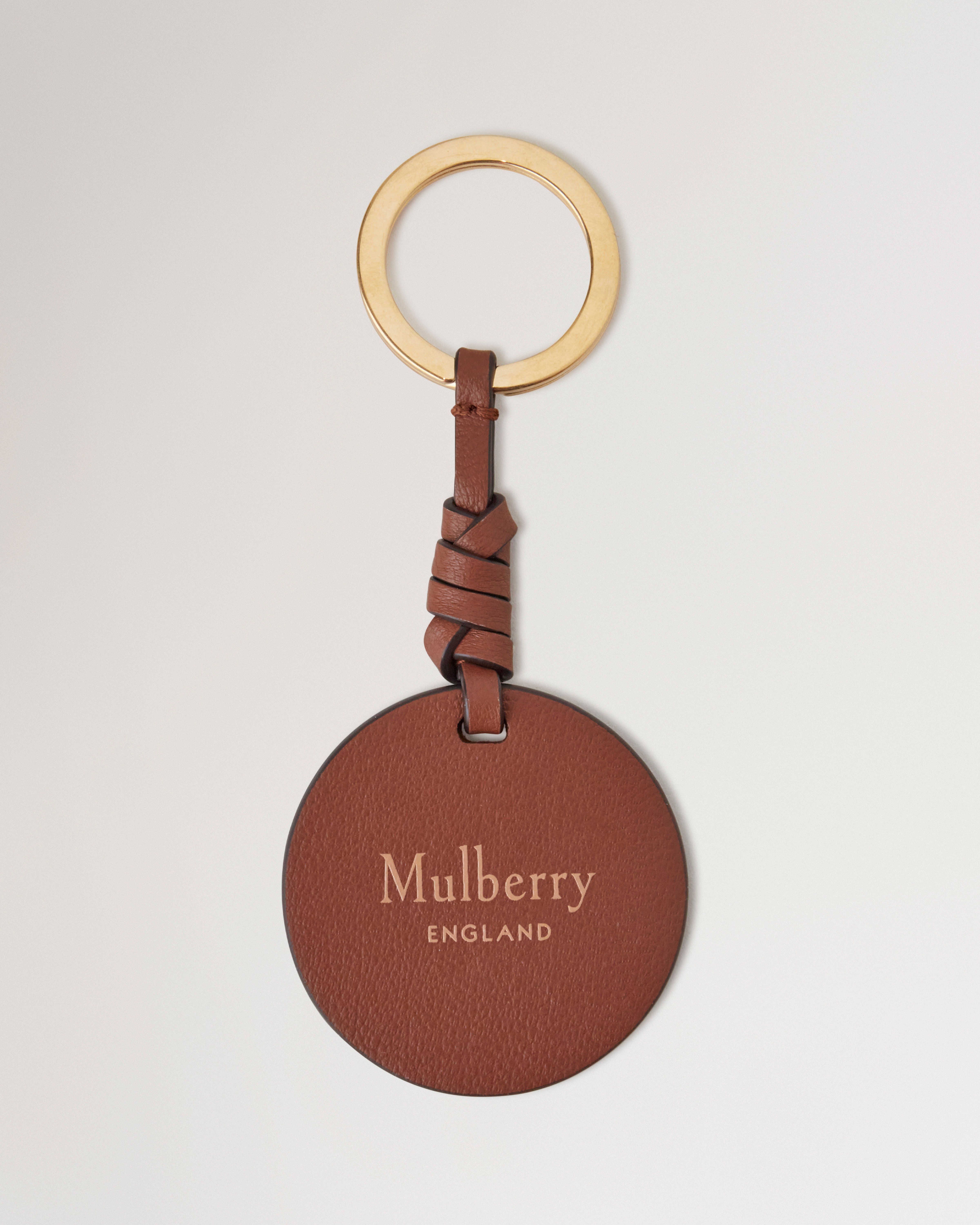 Mulberry Tree Leather Keyring  Sable & Bright Oak Micro Classic