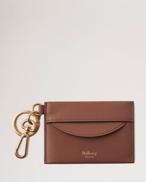 Mulberry top Leather small clutch with keychain holder