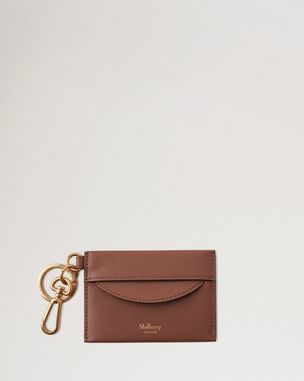 Clovelly Cardholder Keyring Bright Oak Micro Classic Grain main image 1