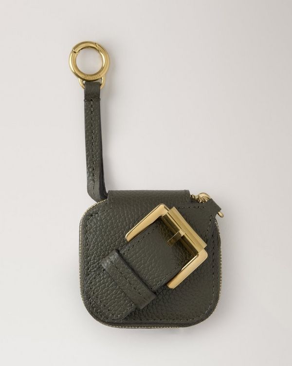 Mulberry | Roxanne Zipped Tech Case | Juniper Green Small Classic Grain