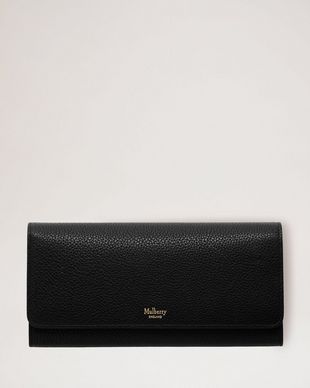 Mulberry Small Classic Grain Leather Continental Wallet, Black at