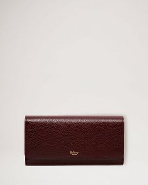 マルベリー／MULBERRY 長財布 財布 ウォレット レディース 女性 女性用レザー 革 本革 ブラウン 茶  RL4440 205D614 Continental Wallet Small Classic Grain フラップ式 小銭入れありファッション小物