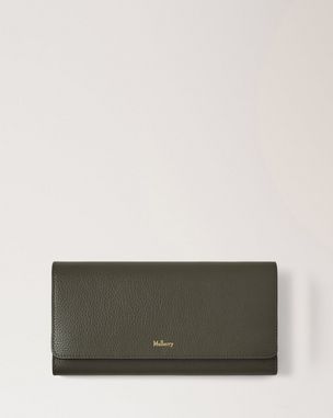 Mulberry | Medium Darley Wallet | Mulberry Green Heavy Grain