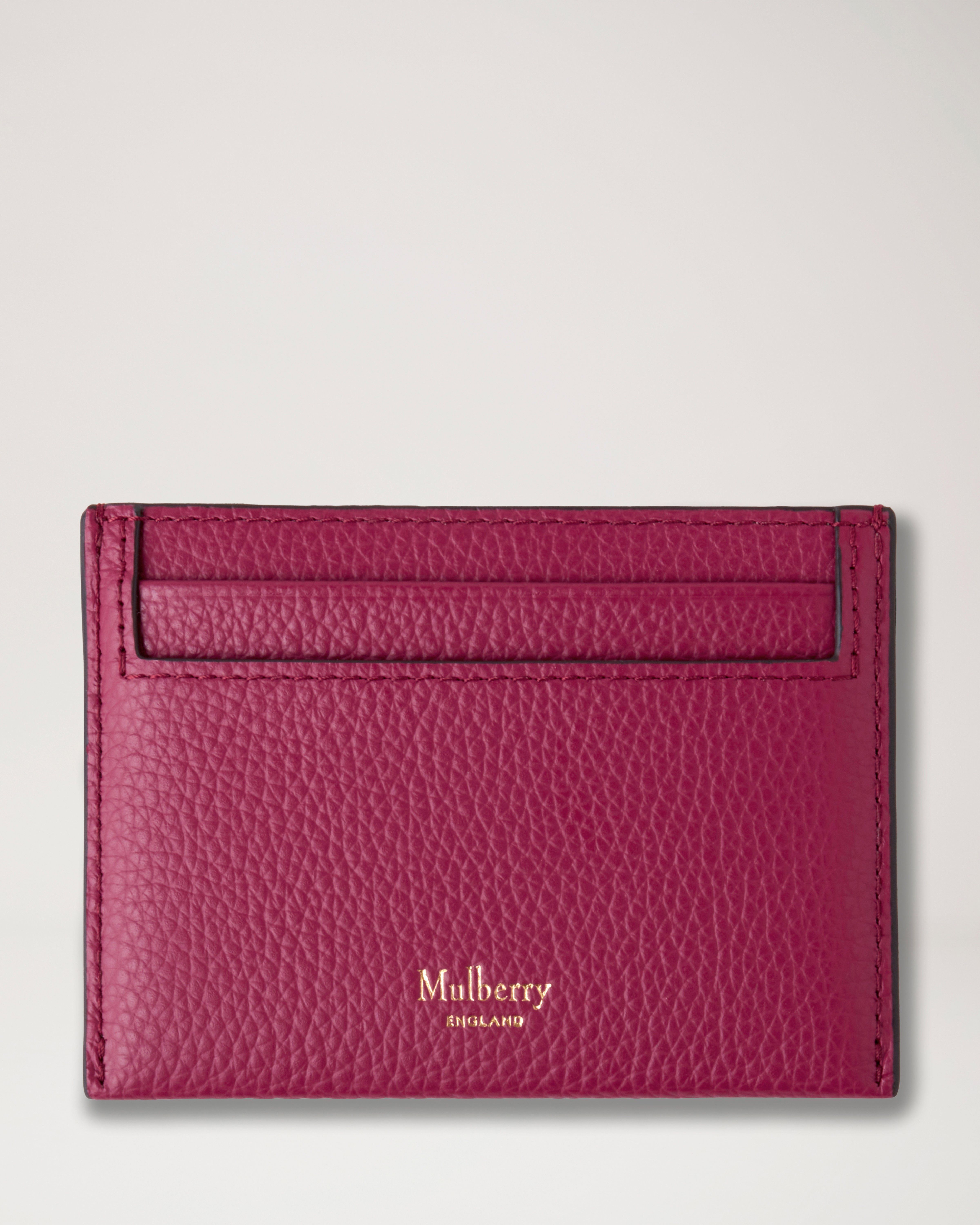 【MULBERRY】日本未入荷！Zipped Credit Card Slip MULBERRY Classic Grain Zipped Credit Card Slip Purple