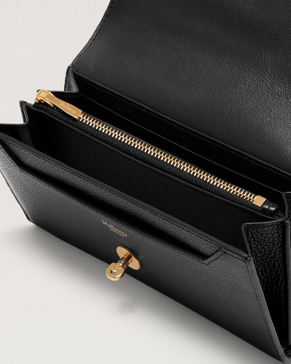 Darley Wallet | Black Small Classic Grain | Women | Mulberry