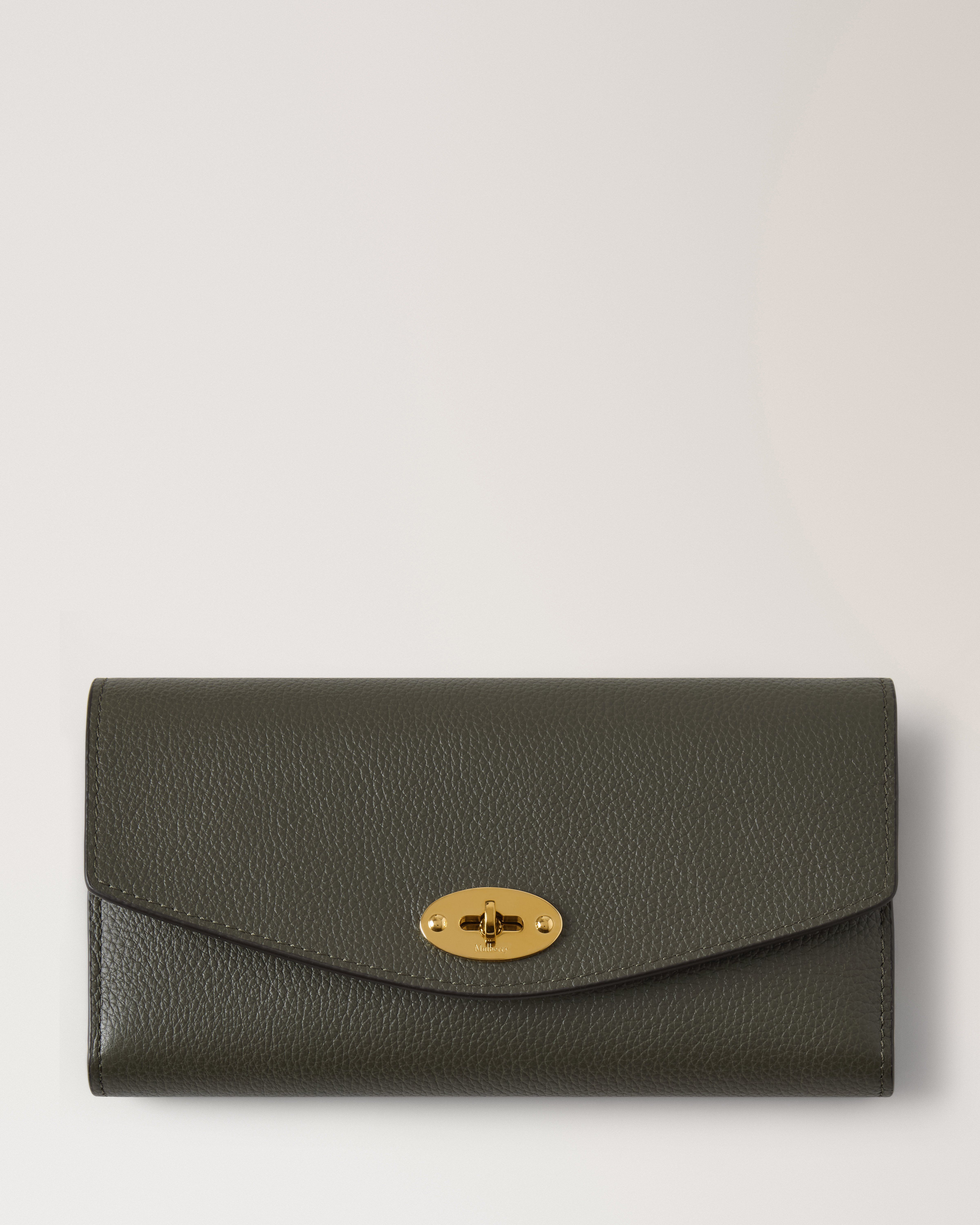 Mulberry | Darley Wallet | Juniper Green Small Classic Grain