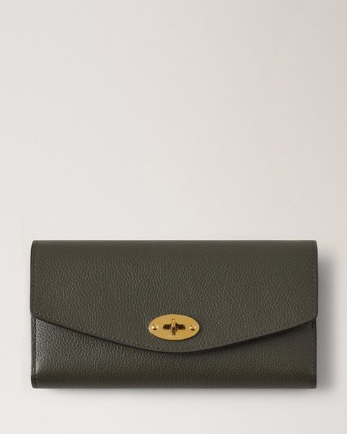 Mulberry | Darley Wallet | Juniper Green Small Classic Grain