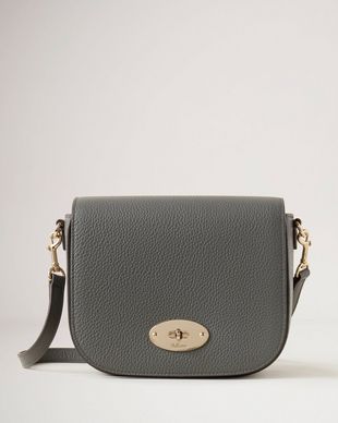 Small Darley Satchel Charcoal Small Classic Grain Women Mulberry