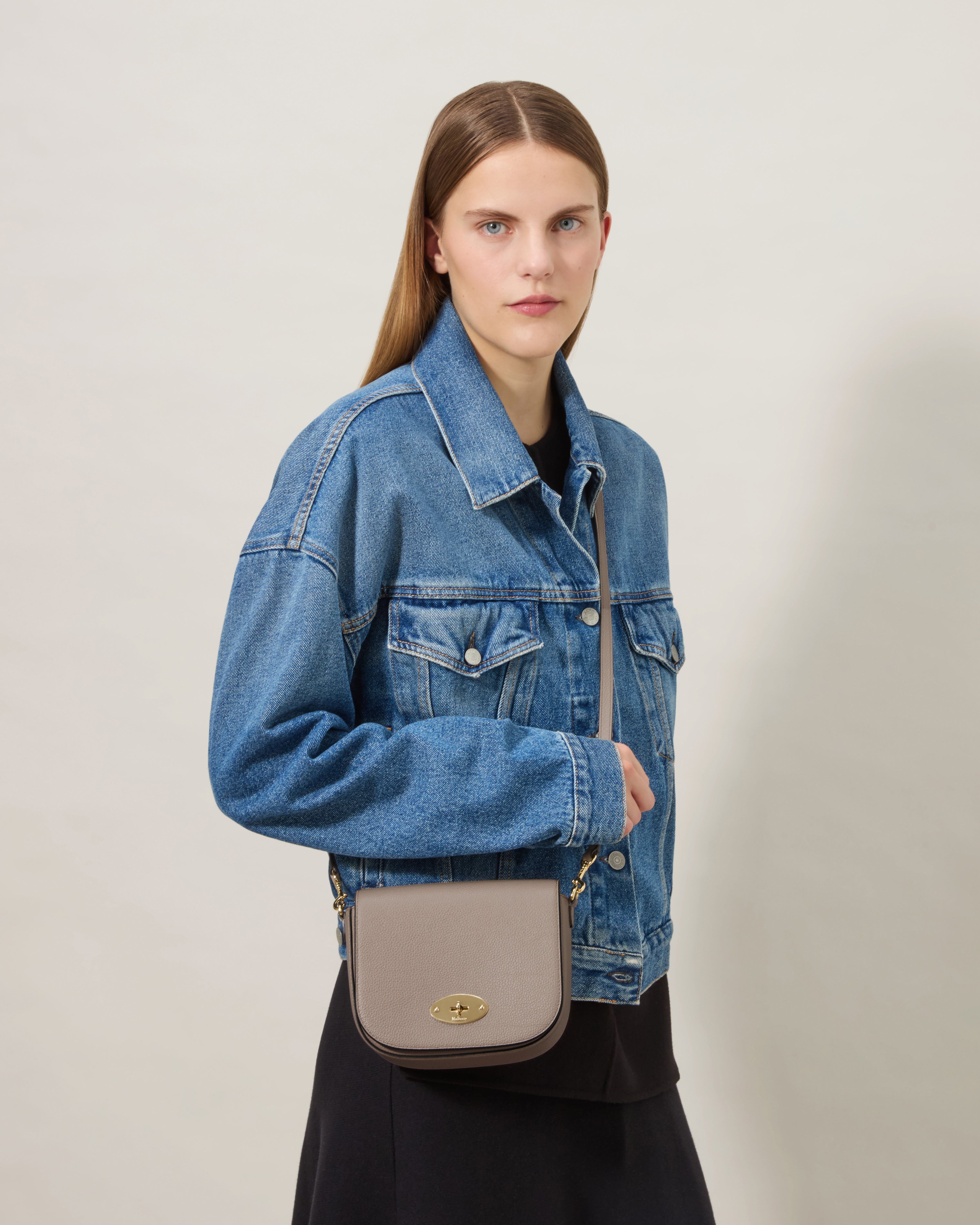 Mulberry スモールダーリー Mulberry | Small Darley Satchel | Cashmere Taupe Small Classic Grain