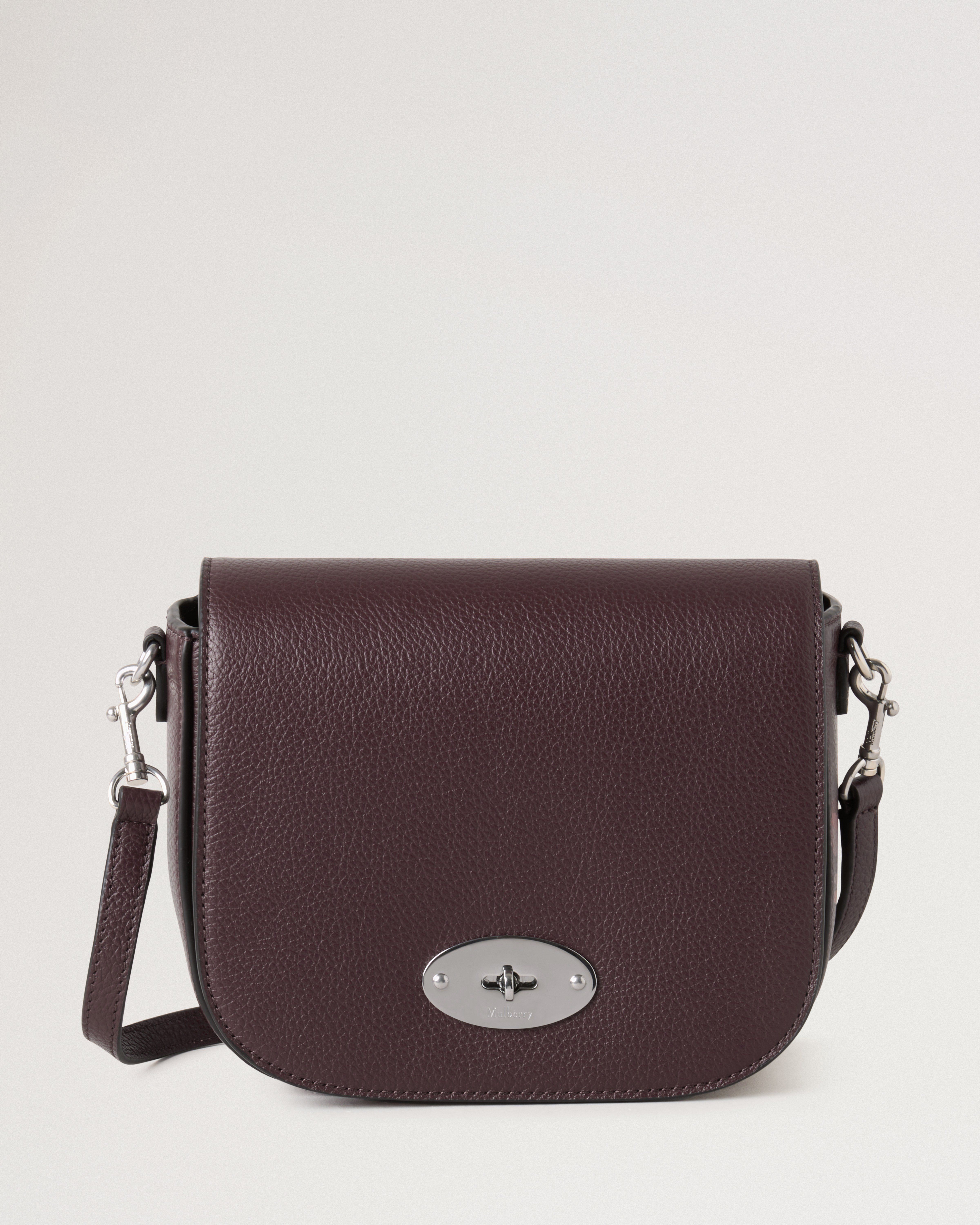 Kleine Darley Satchel Feine klassische Narbung in Black Cherry Damen Mulberry