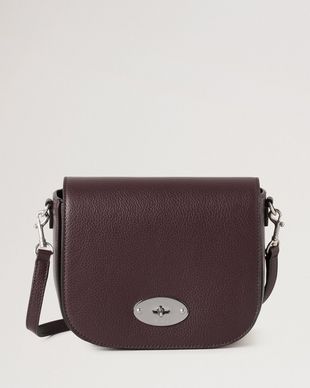 Kleine Darley Satchel Feine klassische Narbung in Black Cherry Damen Mulberry