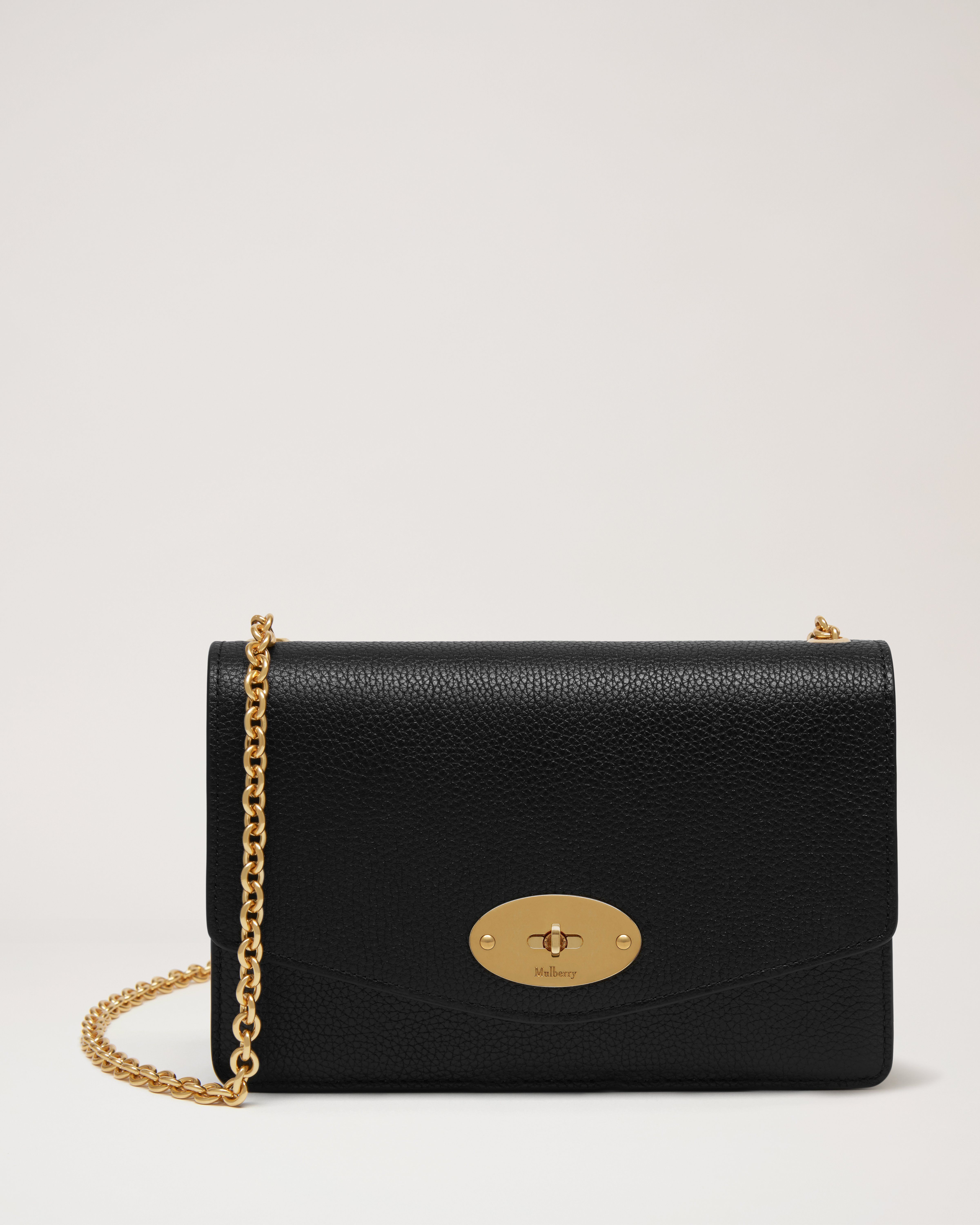 Small Darley Satchel, Black Small Classic Grain, Darley