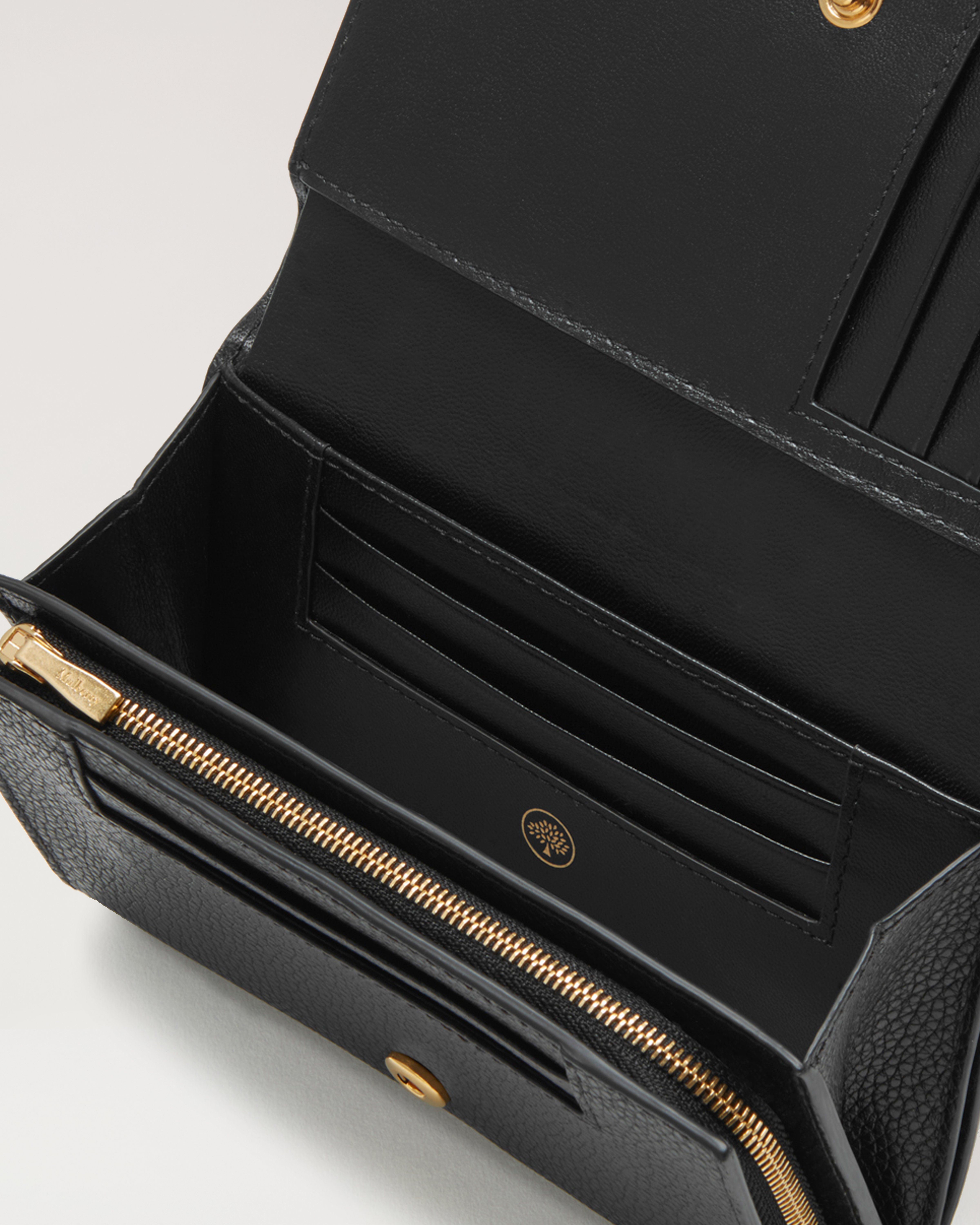 Medium Continental French Purse | Black Small Classic Grain | Women ...