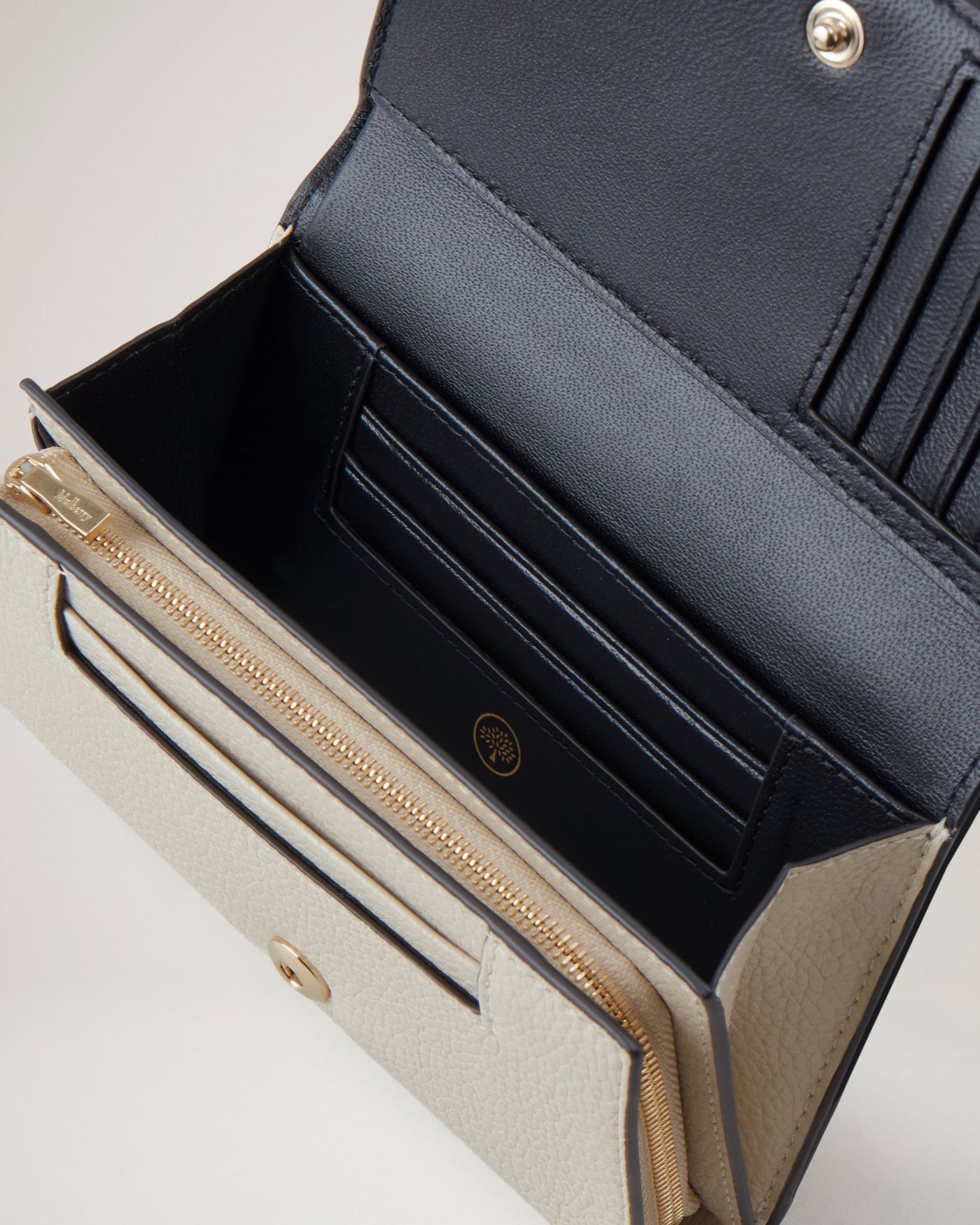 Medium Continental French Purse Chalk Small Classic Grain Women