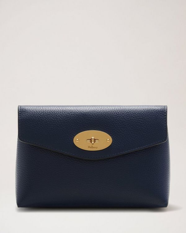 Darley Cosmetic Pouch | Bright Navy Small Classic Grain | Darley | Mulberry