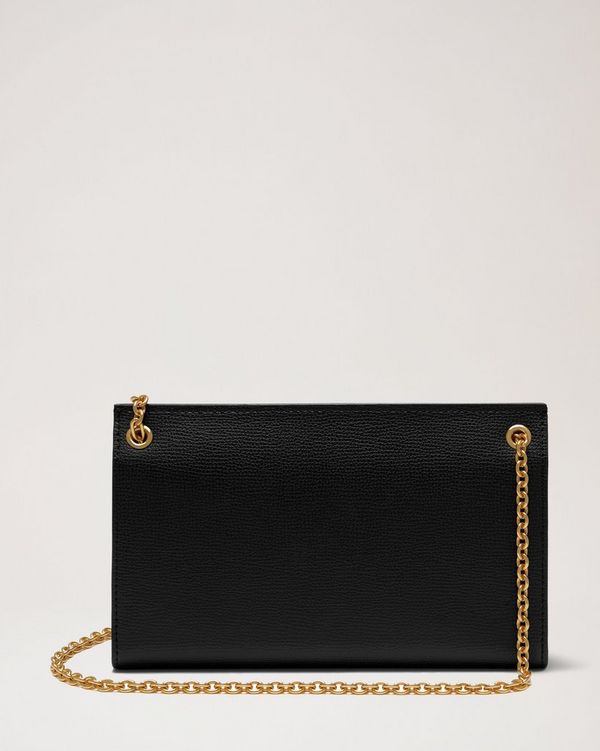 Mulberry | Amberley Clutch | Black Cross Grain Leather