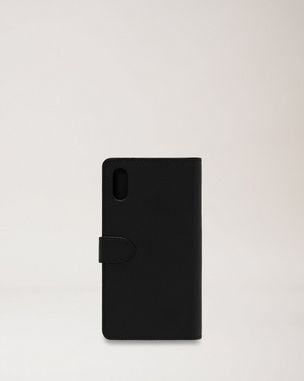 iphone-x-xs-flip-case-black-cross-grain-leather