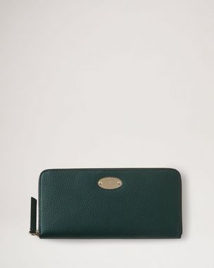 Folded Multi-Card Wallet  Mulberry Green Small Classic Grain