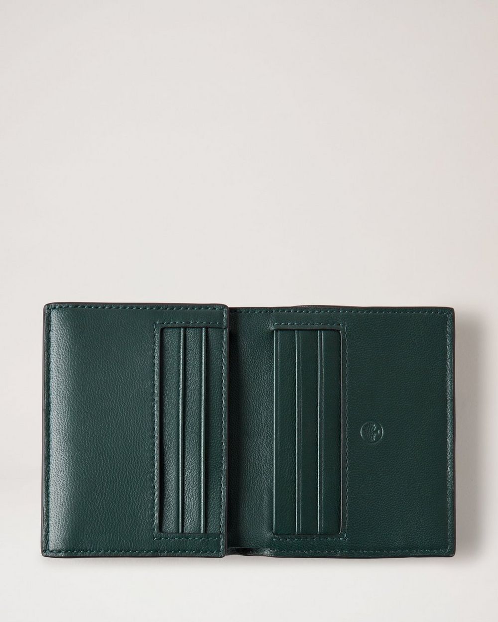 Trifold Wallet Mulberry Green Heavy Grain Leather Women Mulberry